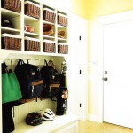 Organize that extra space into a mudroom!