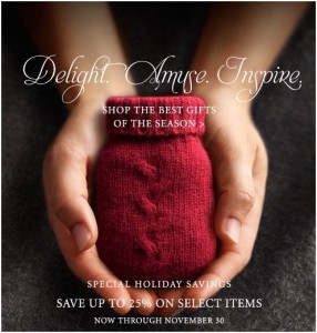 The Restoration Hardware holiday catalog has arrived!