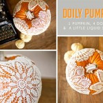 Thanksgiving Holiday Craft: DIY Doily Pumpkins Decor