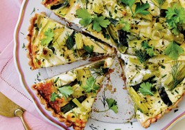 Spring Inspired Scalloped Potato and Herb Tart Recipe