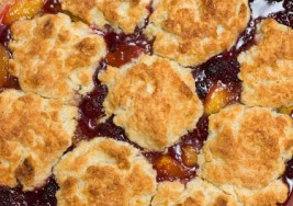 Spring Inspired Peach Blackberry Cobbler Recipe