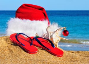 Christmas celebrations at the beach