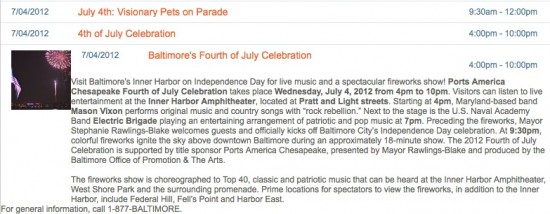 4th july Baltimore, Maryland