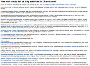 4th july Charlotte NCarolina