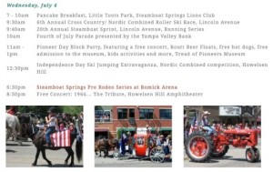 4th july Steamboat Springs Colorado