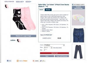 Cookies Kids Girls hello kitty socks