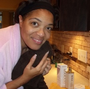 Makari_morning ritual_drying off