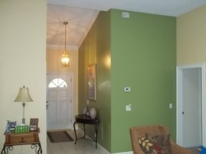 foyer wall after