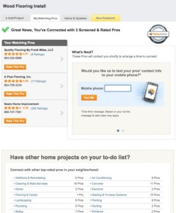 Prescreened contractors