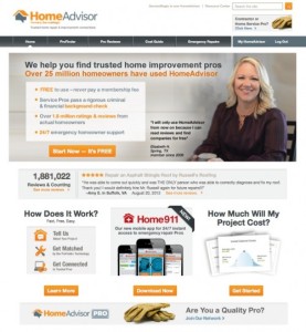 home advisor welcome screen
