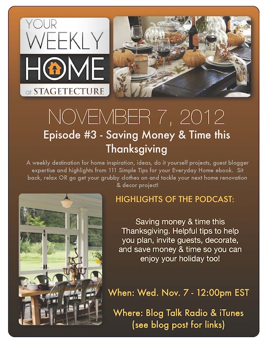 Stagetecture Radio: Saving Money & Time this Thanksgiving