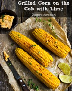 Grilled corn on the cob