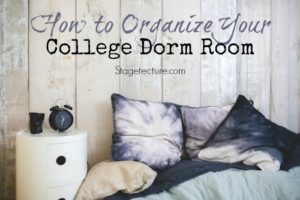 college dorm room organization