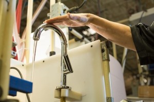 Brizo faucet plant tour_Stagetecture_testing sink_Blogger19