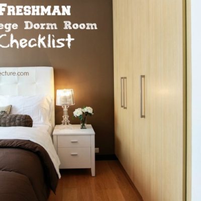 Freshman College Dorm Room Essentials Checklists