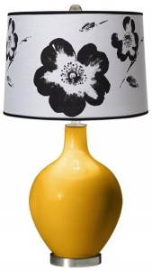 LampsPlus_Stagetecture_ Goldenrod Black and White Flower