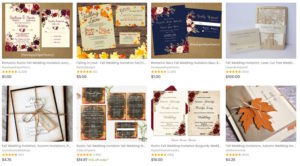 etsy budget wedding fall invitations ideas