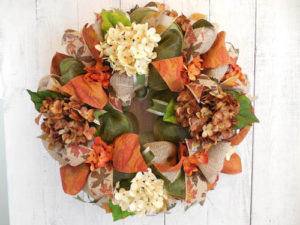 fall mesh and burlap wreath