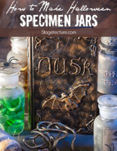 halloween specimen jars
