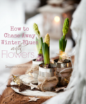 winter blues flower home decor