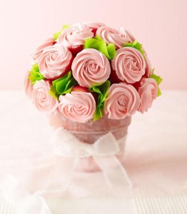 Mother's Day pink cupcake bouquet