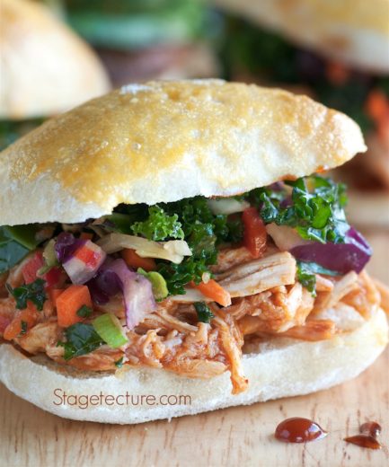 .4th of July Grilled Pulled Chicken Sliders Recipe