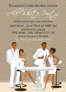 all white party labor day invitations