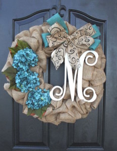 burlap wreath DIY