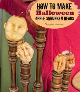 Apple shrunken heads halloween craft