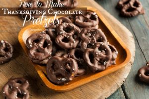 thanksgiving kids snack chocolate pretzels