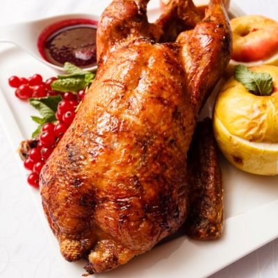 Christmas Dinner: Baked Turkey Stuffed with Apples Recipe