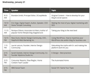 KBIS 2015 NeXT Bar Schedule