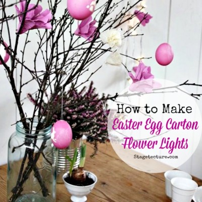 Easter Decorations: How to Make Egg Carton Flower Lights