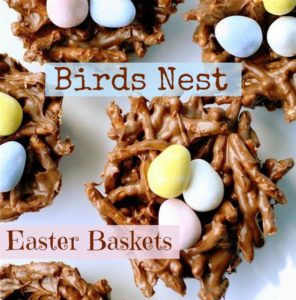Easter baskets birds nests