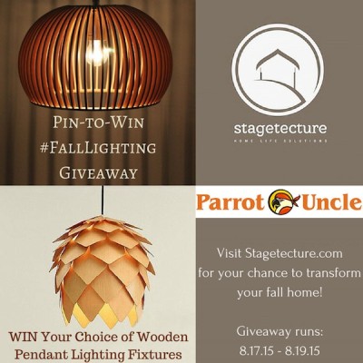 Win A Parrot Uncle Wooden Lamp in the #FallHome Lighting Giveaway