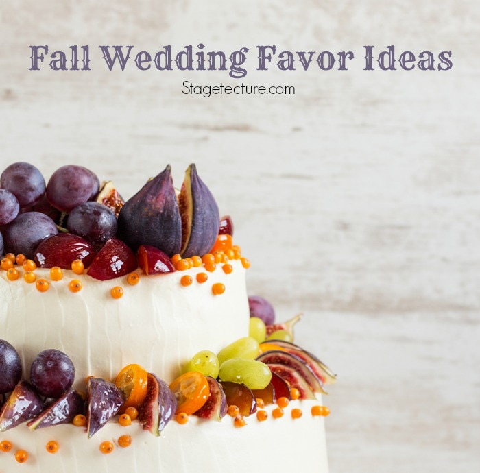 fall wedding cake favor ideas