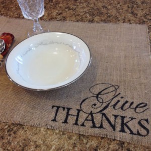 diy burlap placemat