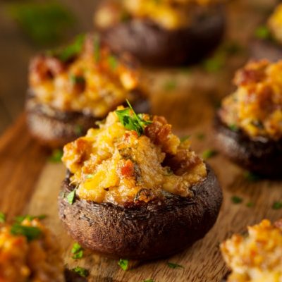New Years Appetizer Recipes: Sausage Stuffed Mushrooms