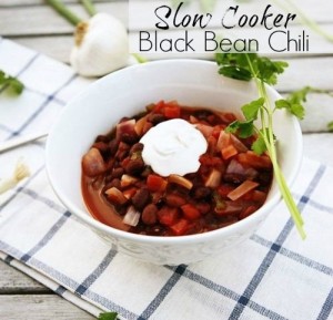 Slow cooker black bean chili