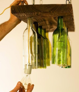 bottle chandelier