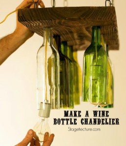 how to make a bottle chandelier
