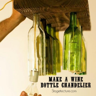 How to Make a Wine Bottle Chandelier