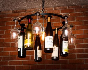 wine glass chandelier