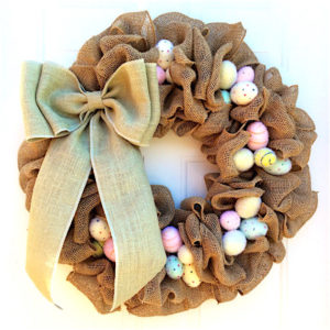 Easter Burlap Wreath Tutorial