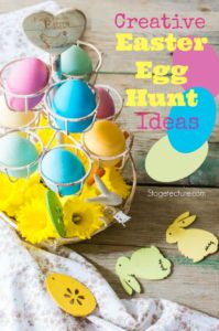 Rustic easter holiday concept with easter bunny and eggs