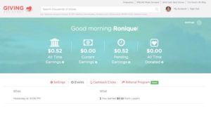 Giving Assistant cashback rewards