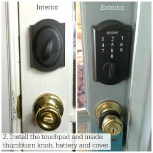 schlage locks installation thumbturn lock