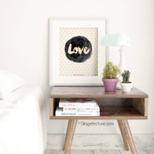 Burlap and Succulents Love Artwork