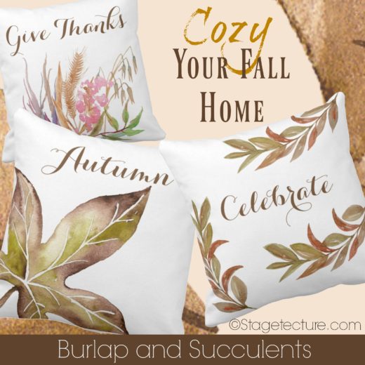 Thanksgiving Entertaining and Dinner with Burlap and Succulents Shop