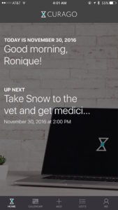 calendar-app-curago-home-screen